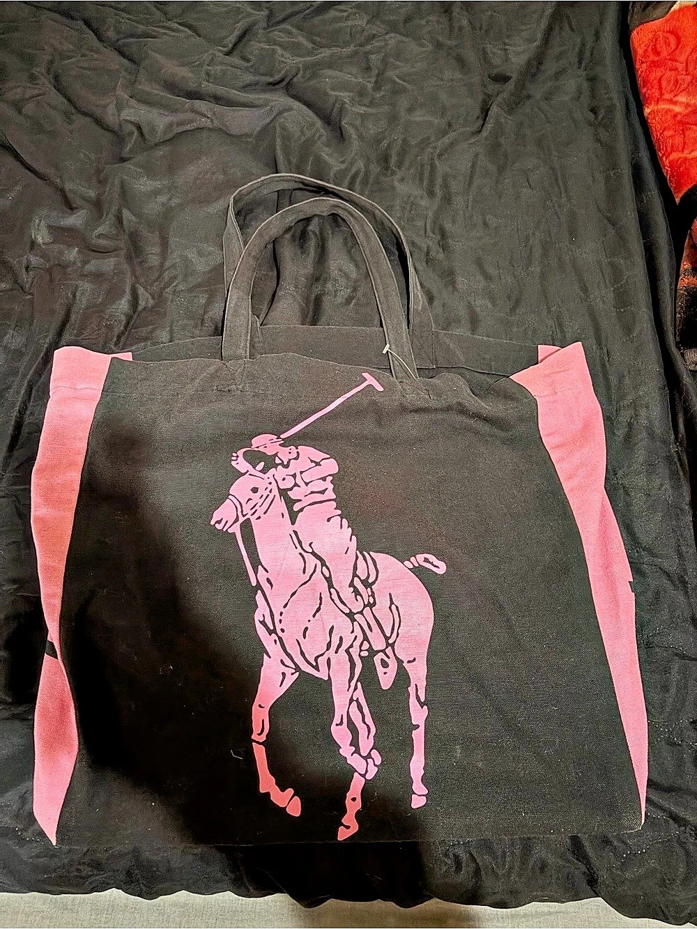 RL Black & Pink Tote Bag